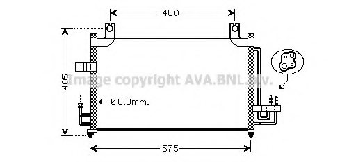PRASCO KA5068 Condenser, air conditioning